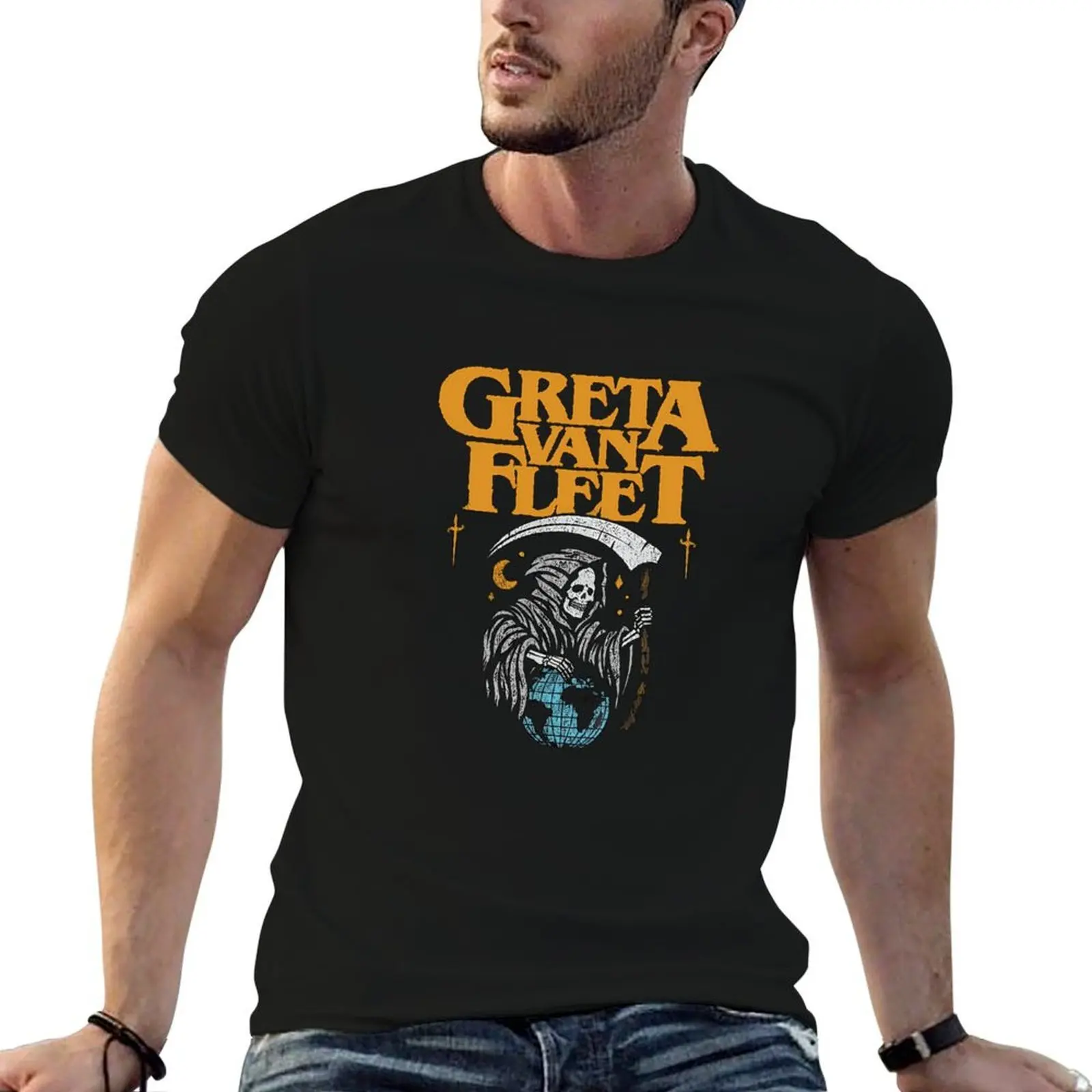 

Greeta van fleet4 Greta Van Flee\t\t T-Shirt t shirts with prints t shirt men 100% cotton luxury brand T-Shirt