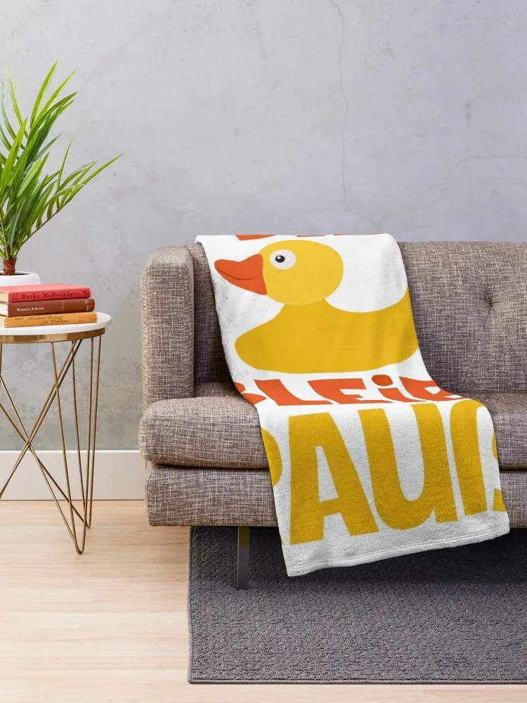 The duck stays outside - Loriot - TV Kult Throw Blanket Bed For Decorative Sofa Decorative Sofas Blankets