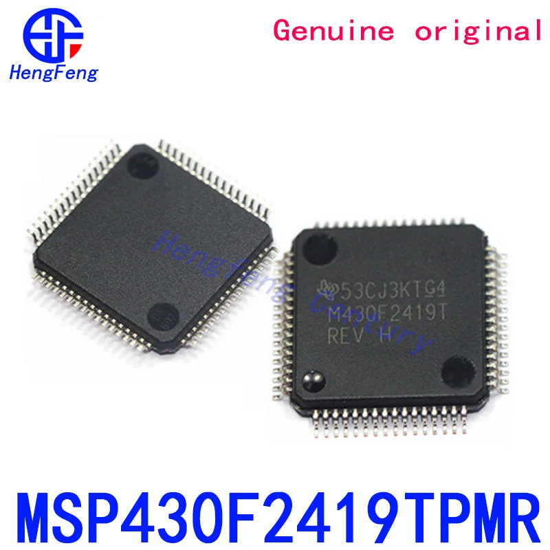 5PCS/Lot MSP430F2419TPMR 16MHzMCU with 128KB FRAM, 2KB SRAM, ESI, LCD, AES, 12-bit ADC, comparator, DMA, UART/SPI/I2C, and timer