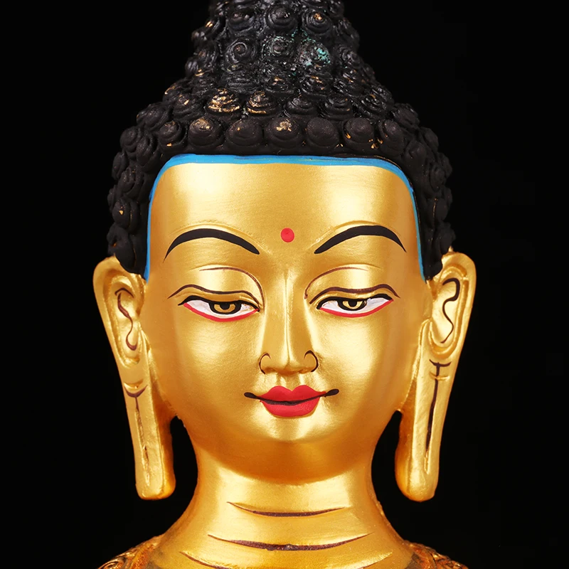 Special Offer -Wholesale Buddha statue 32CM Large HOME Hall company Effective Bless Gilding Gold-plated Sakyamuni Buddha statue