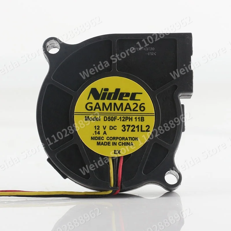 

5CM New Original Nidec 12V 50X50X15MM Silent server Projector 0.14A Three-wire D05F-12PH 11B 5015 cooling fan