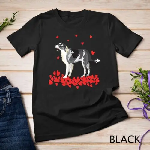 I Love My Border Collie Valentine gift Unisex T-shirt