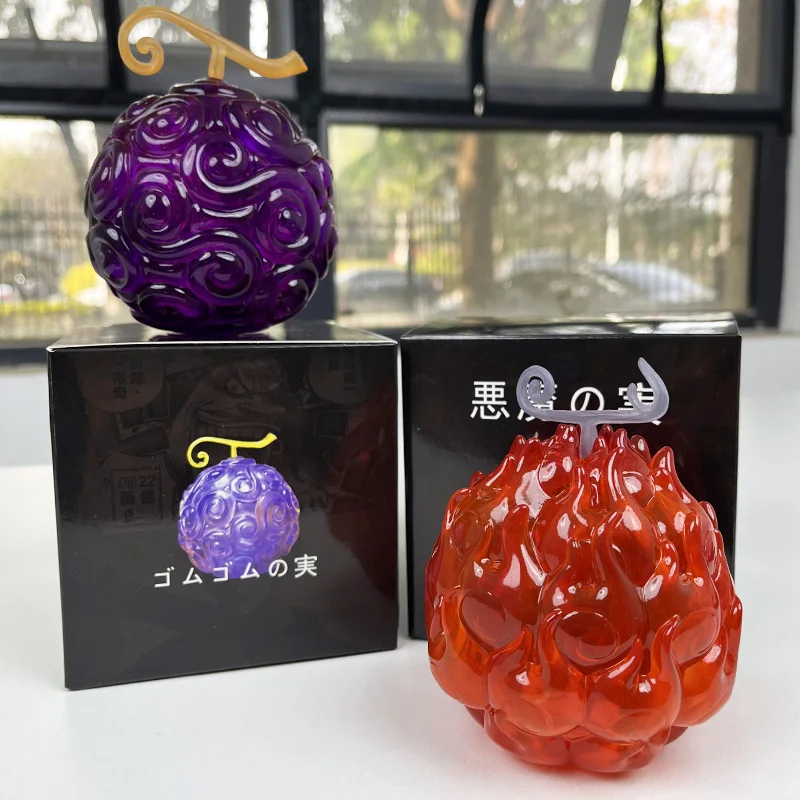 Juguetes de Anime One Piece, Modelo de Fruta del Diablo, Luffy, Ace, GumGum, Fruta Maldita de Fuego, Juguetes Coleccionables para Niños, Regalos