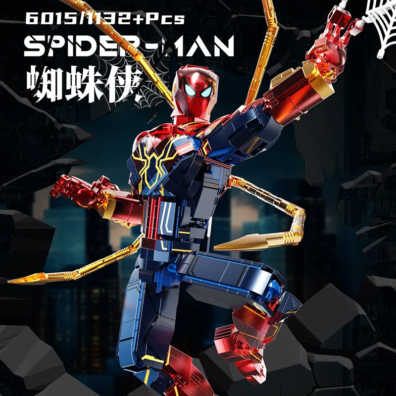 2024 Marvel Spiderman Superheroes Spider-Man: Across the Spider-Verse Figure Bricks Building Blocks Classic Movie Model Kids Toy