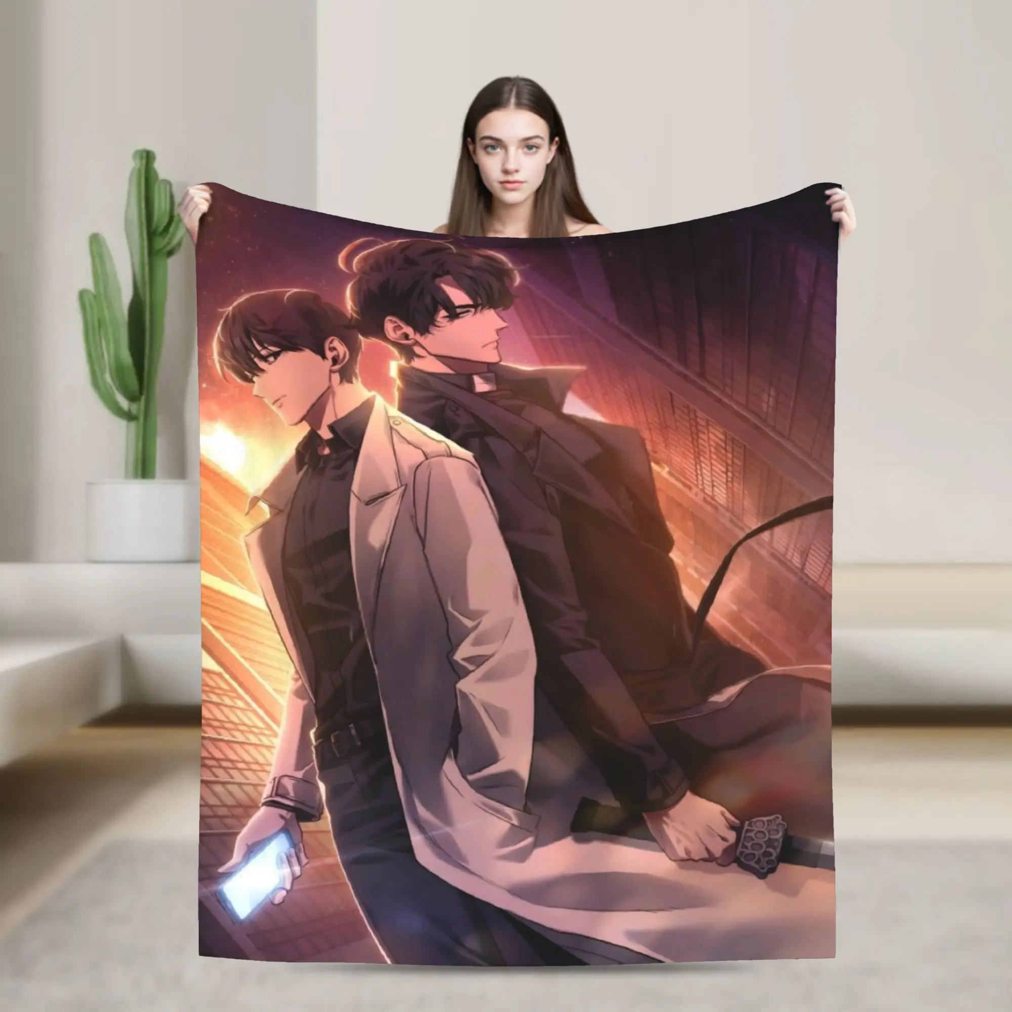 Novel Omniscient Reader Viewpoint  Blanket Flannel  Cozy Lightweight Thin Throw Blanket for Bedroom Rug Piece