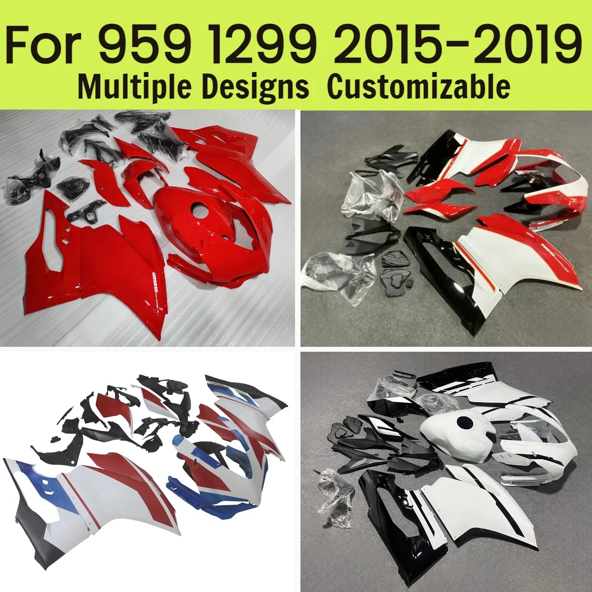 For DUCATI 959 2015-2019 Fairings 1299 15-19 ABS Plastic Motorcycle Accessories Injection Fairing Kit Cover Set