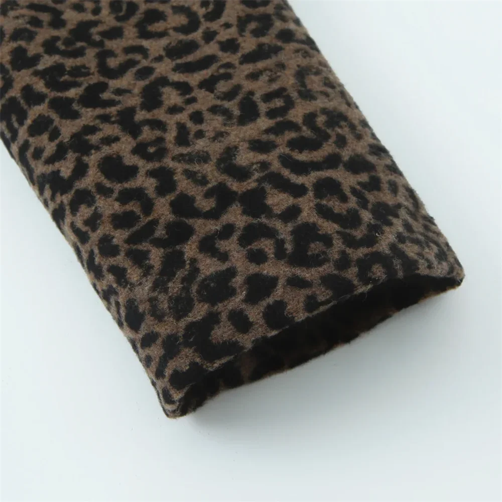 2024 abrigo de lana con estampado de leopardo cortavientos para mujer otoño e invierno nuevo abrigo de gama alta medio a largo