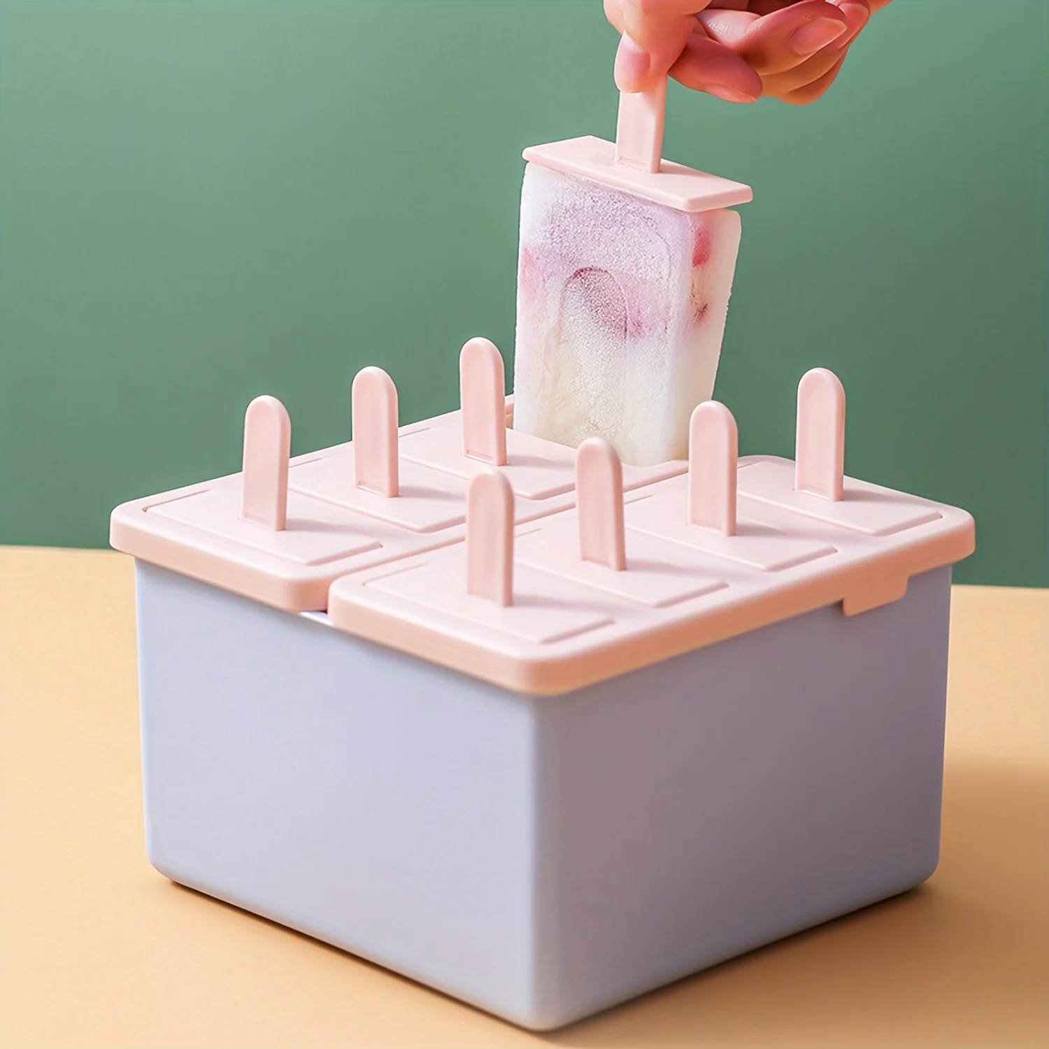 Ev Yapımı Popsicle Maker Kalıpları Yaza Uygun Gıda Sınıfı ile Serbest Bırakılması Kolay Buz Makinesi