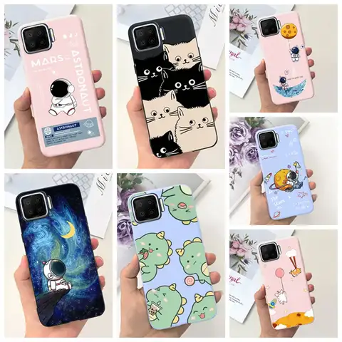 New For Oppo F17 6.44" Case Cute Fashion Cartoon Soft Silicone Back Cover For Oppo F17 CPH2095 F17 Pro CPH2119 Bumper Phone Case