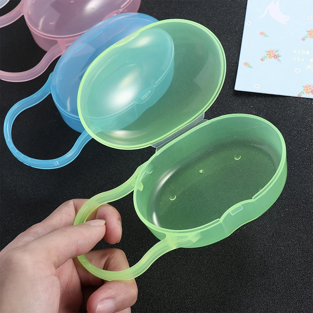 

5pcs Storage Portable Baby Pacifier Holder Case Holder Box Dustproof For Infant Newborns Travel Use Pacifier Case