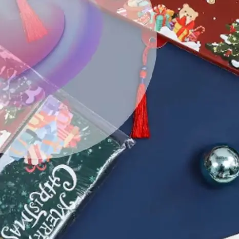 

2 шт., 10 слотов, рождественский мешок для денег с зажимом для подарочной карты, праздничный красный конверт на Рождество, дни рождения, День благодарения