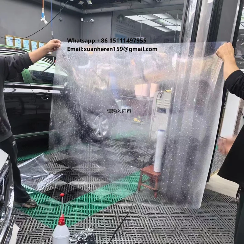 TPU Transparent Anti-Sand Stone Hydrophobic Light-Transmitting Glass Shield Explosion-Proof Front Window Car Protective Film