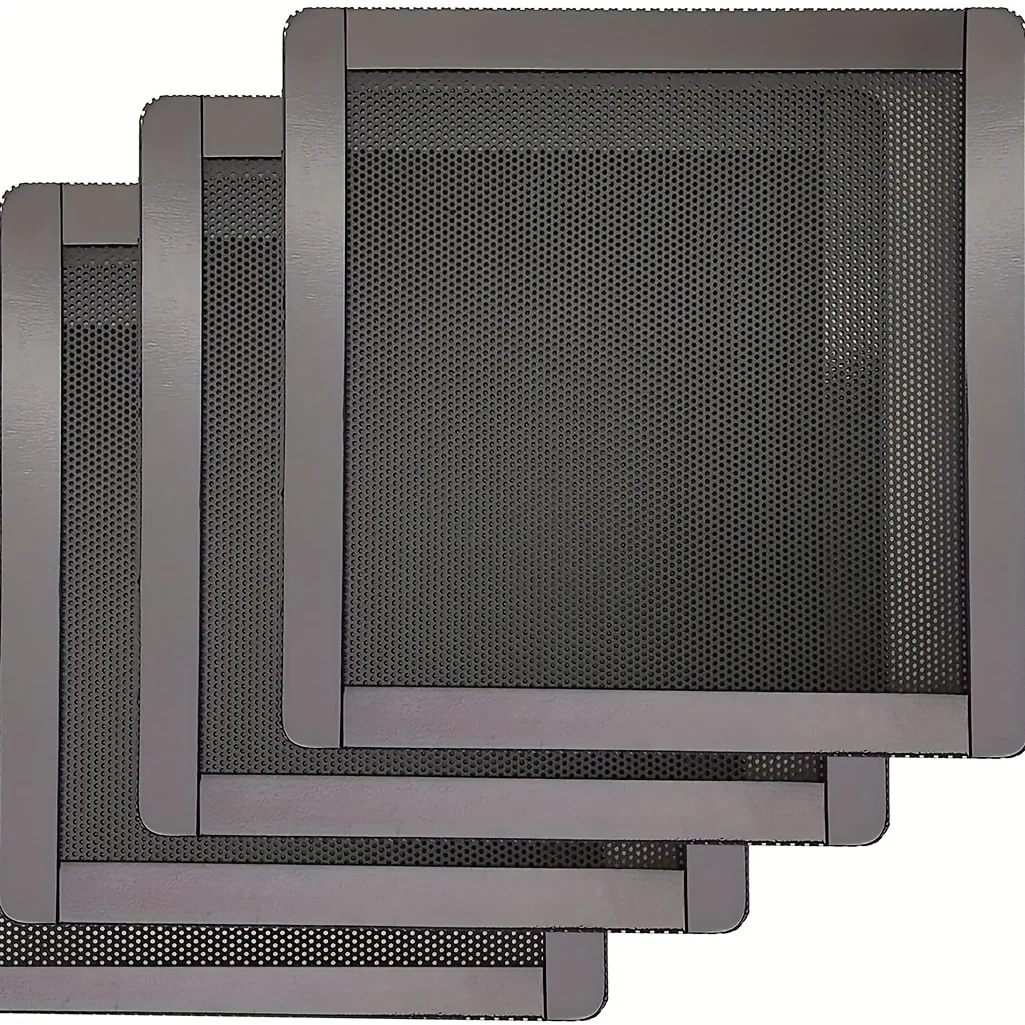 3 Packs PC Computer Case Fan Magnetic Frame Dust Filter Screen Dustproof Case Cover, Ultra Fine PVC Mesh.