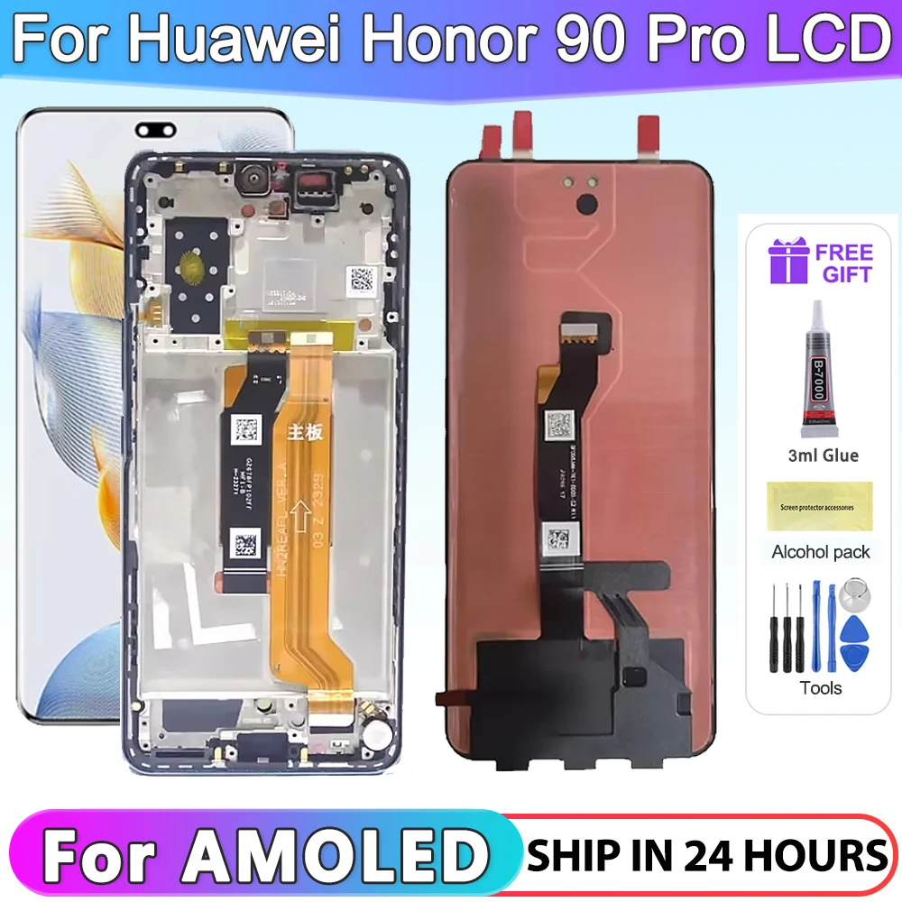 AMOLED Display For Huawei Honor 90 Pro LCD Display Touch Screen Digitizer Assembly REP-AN00 Models Repair Parts