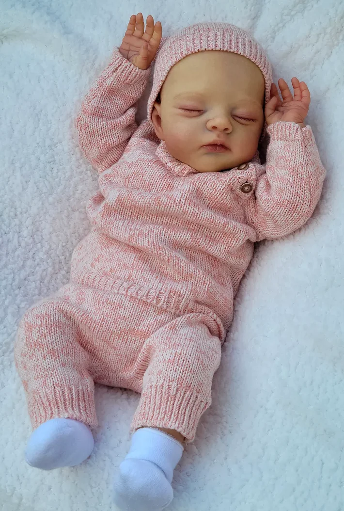 NPK 19 Inch Lifelike Reborn Dolls - Hand Painted Hair Lily & Irys Twins Soft Cloth Body Cuddly Newborn Baby Dolls