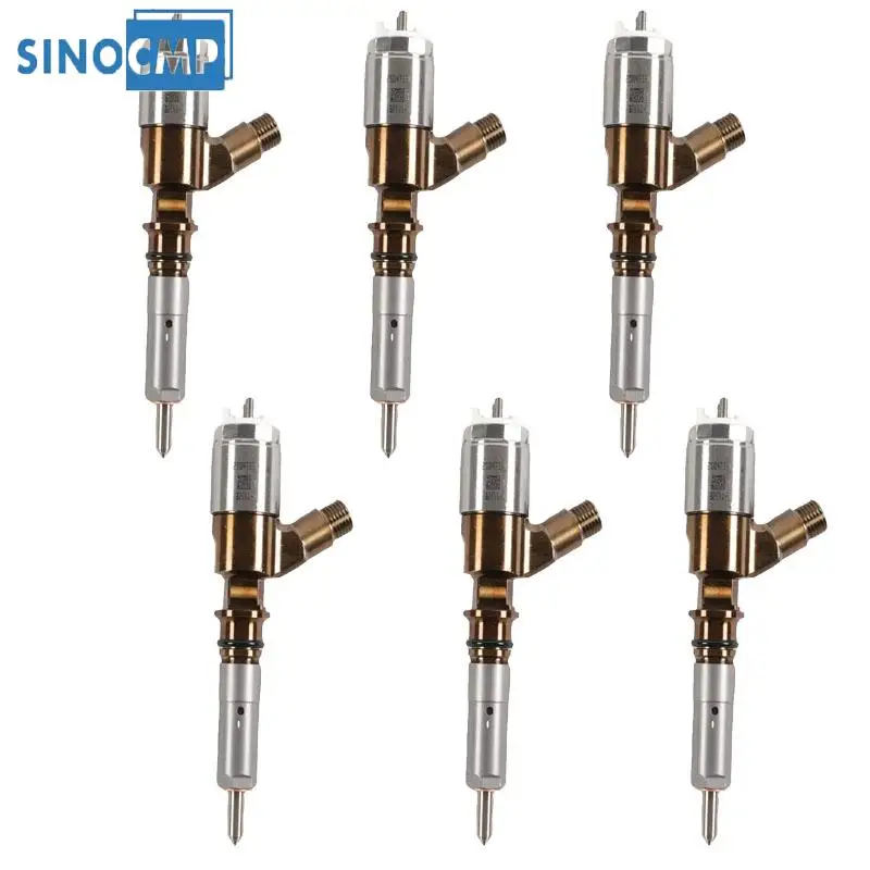 

6pcs SINOCMP Excavators Diesel Fuel Injector 326-4700 326-4756 320-0690 For Caterpillar CAT Engine C-6 C6.4 320D 321D 323D