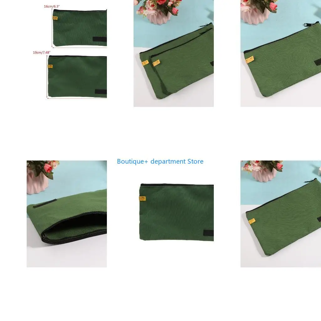E1PD Canvas Hand Tool Storage Carry Bags Portable Metal Toolkit for Men