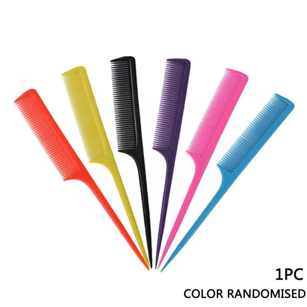 1Pcs Plastic Fine-tooth Comb Anti-static Sharp Tail Draw Tool Comb Point Carbon Style Fiber Styling Rat Comb Hair Tail Hair H3R9