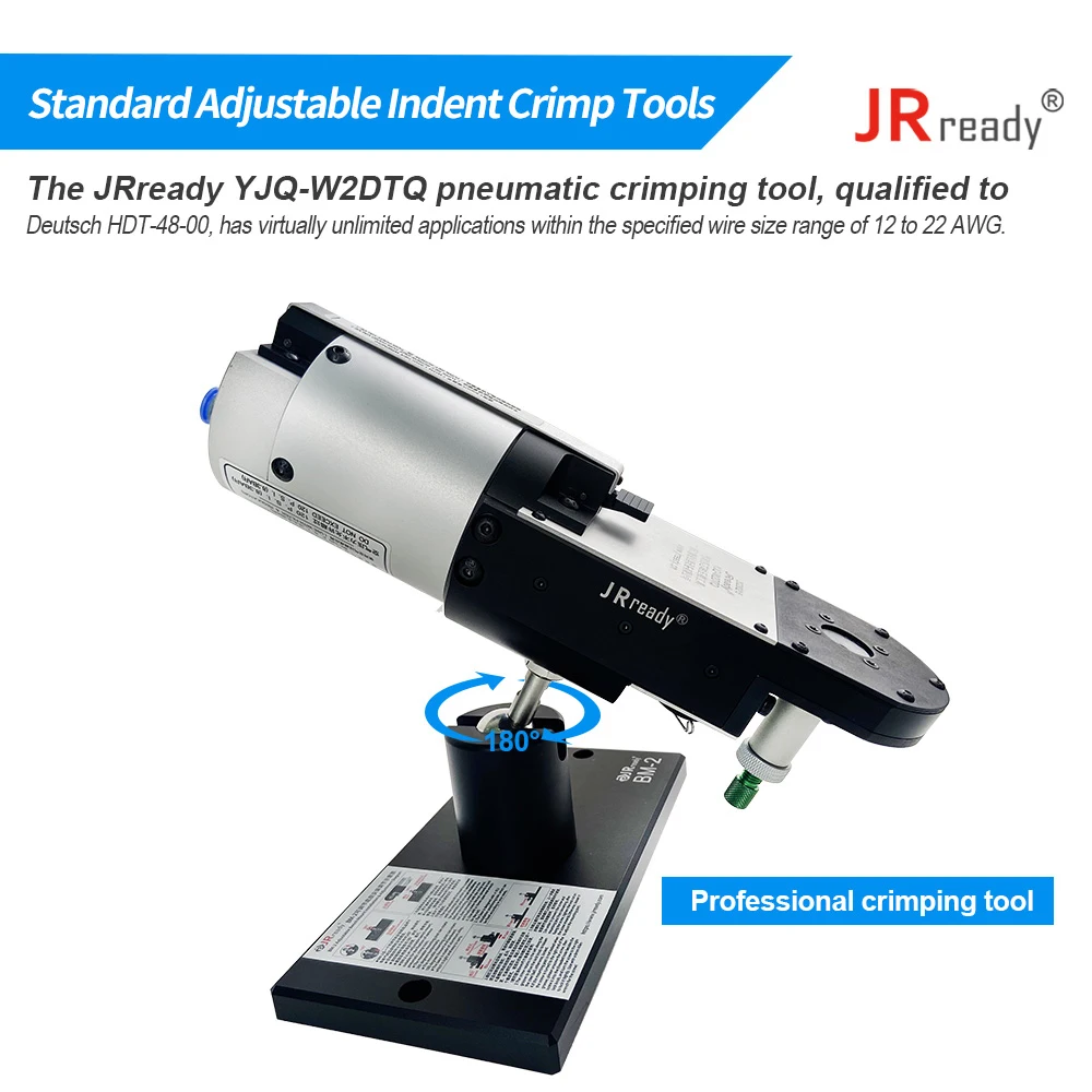 JRready ST4050 Kit YJQ-W2DTQ Pneumatic Crimp Tool Air Power HDT-48-00 Crimp Deutsch 12# 16# 20# Contacts