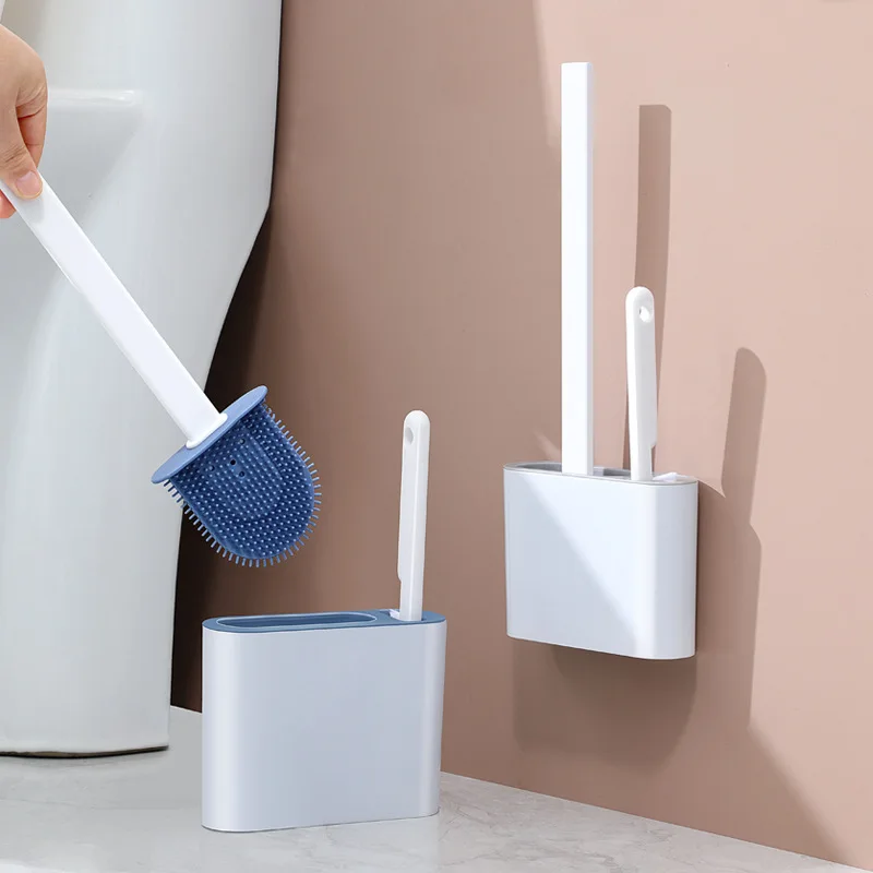 1PC TPR Toilet Brush And Bracket Set Toilet Plunger And Brush Set Toilet Cleaning Brush Wall Hung Toilet Brush