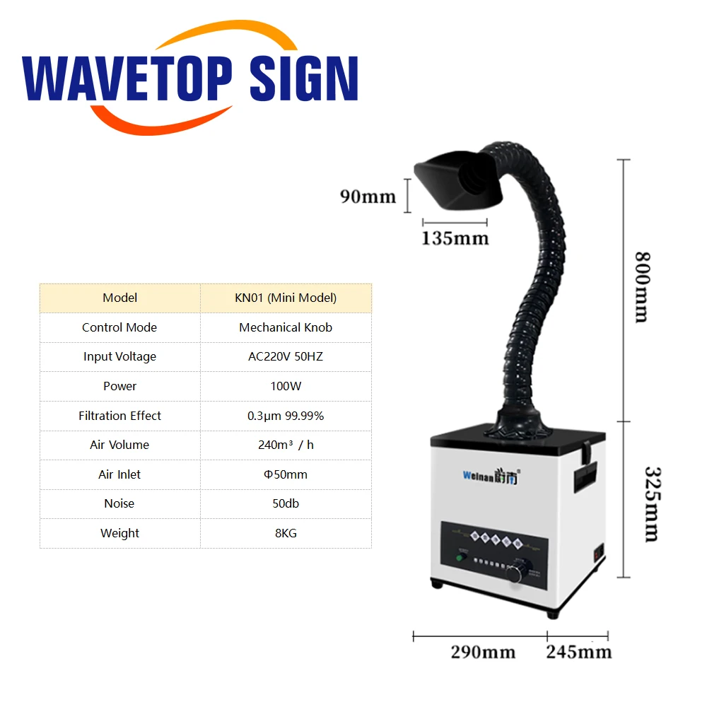 WaveTopSign 100-300W Soot Purifier