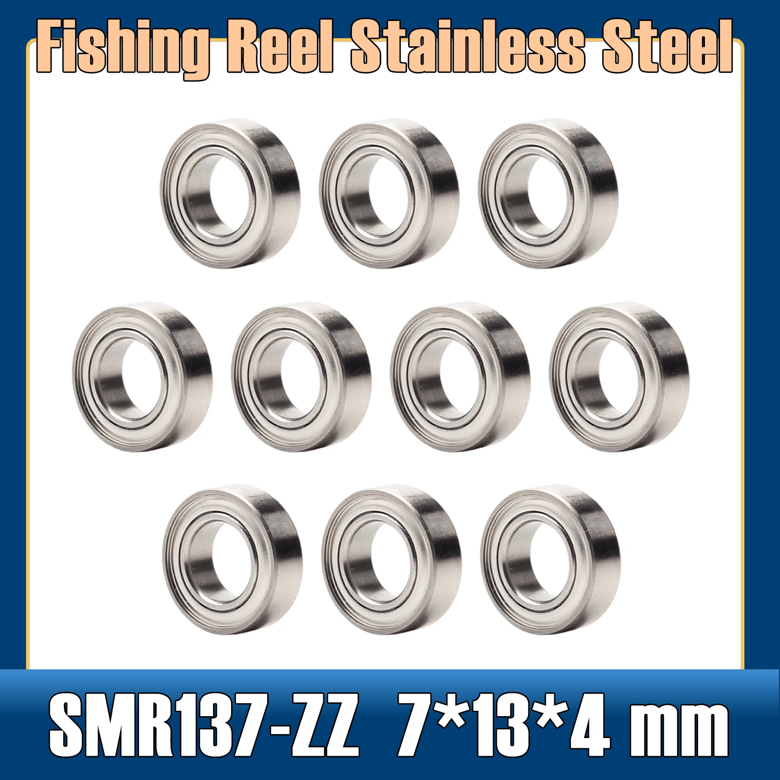 SMR137ZZ Bearing 7*13*4 mm ( 10 PCS ) Stainless Steel Ball Bearings Shielded SMR137Z SMR137 Z ZZ