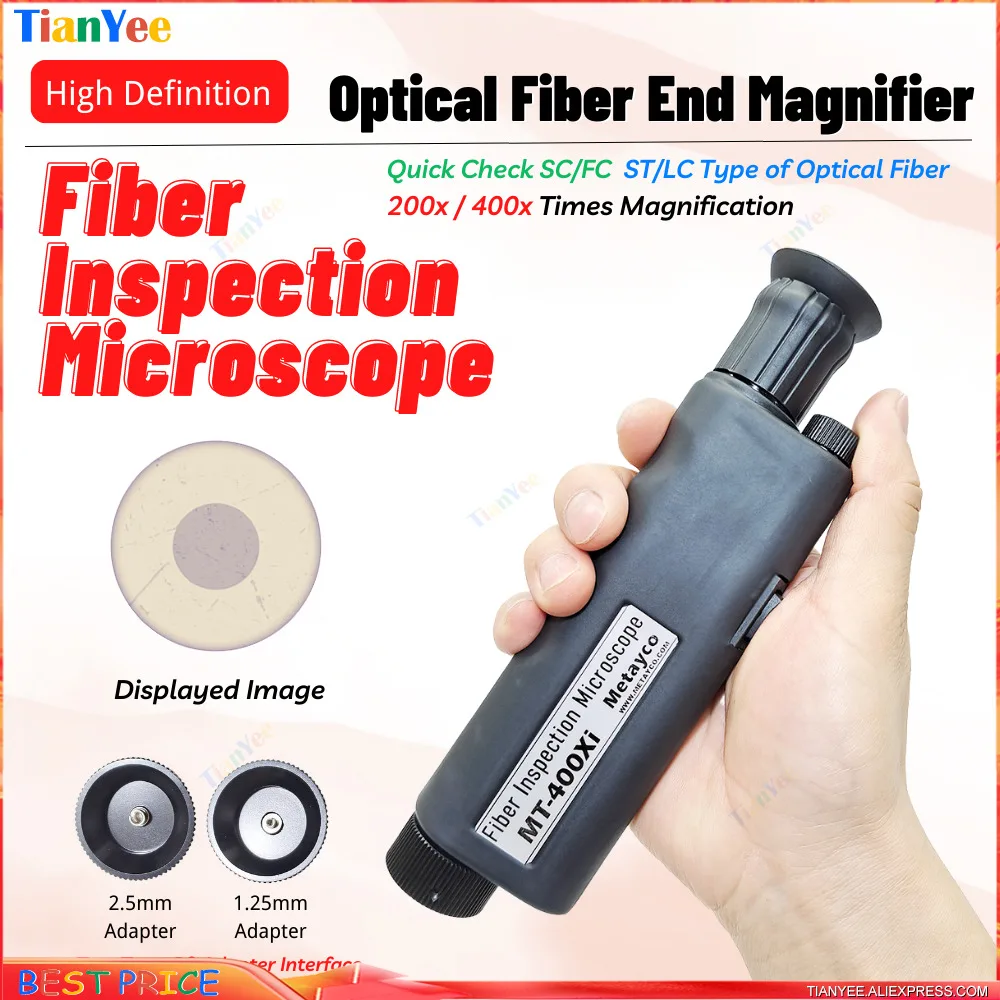 

Fiber Inspection Microscope MT-400Xi/200Xi/400X/200X Fiber Optical Inspection Microscope LED Illumination Anti Slip Rubber