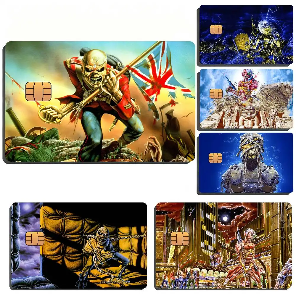 Band I-Iron M-Maiden Bank Card Sticker Film Tape Skin For Credit Card Debit Card Waterproof Stickers