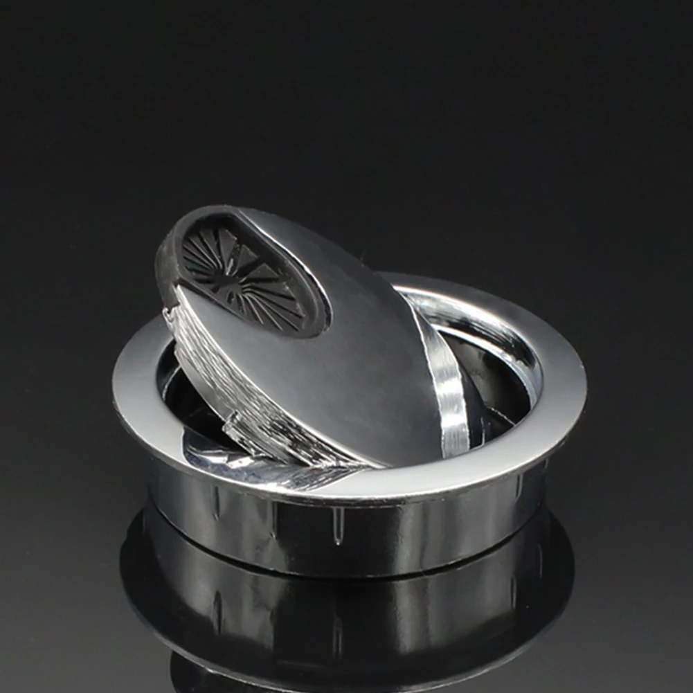 Zinc Alloy Cable Hole Cover 50mm/60mm/80mm Computer Metal Grommet Desk Table Cable Tidy Outlet Wire Cover For Home Office