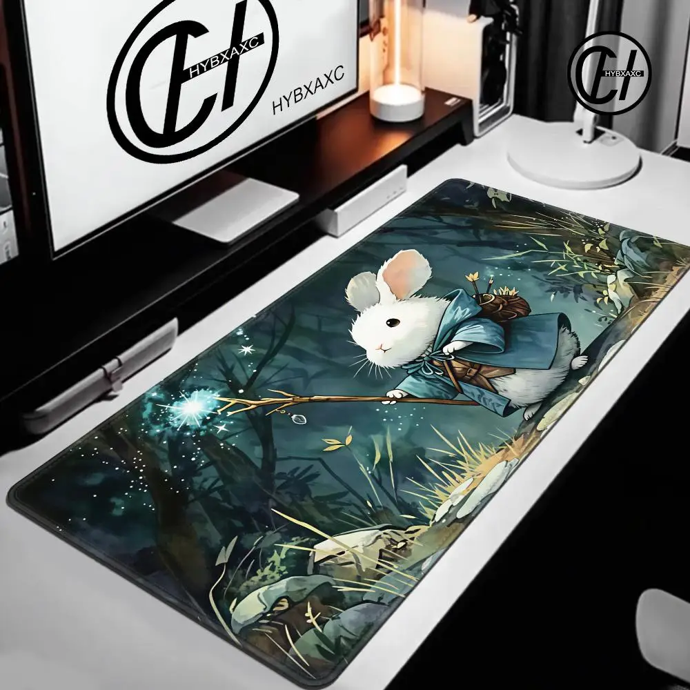 Fantasy Forest Magic Rabbit Magic Party Game Mat Durable Rubber for TCG Games 35X60cm Mouse Pad Office Desk Mats Friendly Design