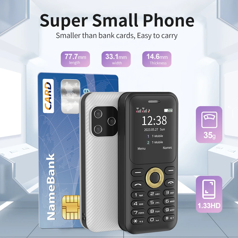 SERVO L8 Mini funkcja telefonu komórkowego Podwójna karta SIM w trybie gotowości Szybkie połączenie Bluetooth Nagrywanie rozmów Super małe telefony komórkowe do zapasów