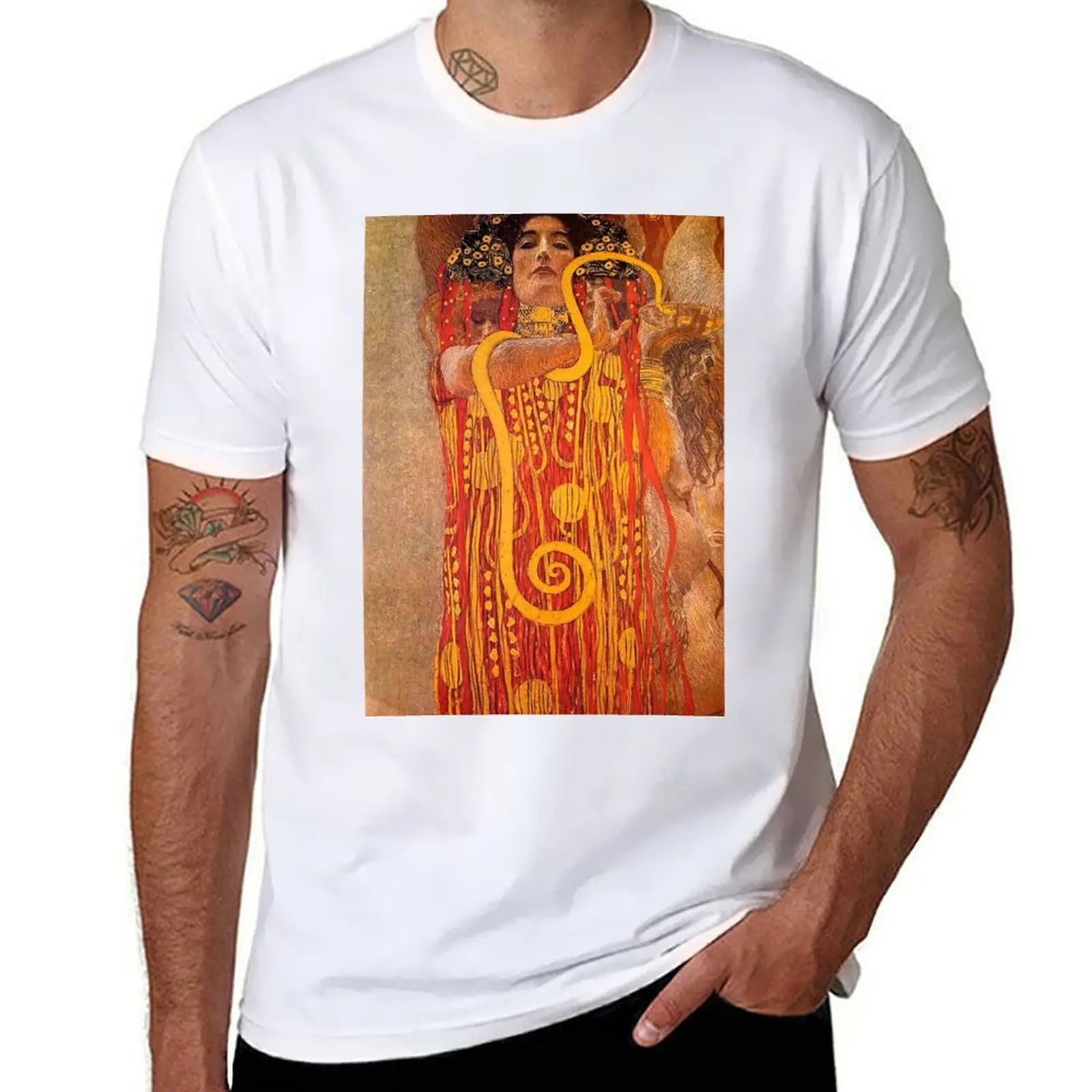 

Medicine by Gustav Klimt T-Shirt printed t shirts for man t shirts for man pack white T-Shirt