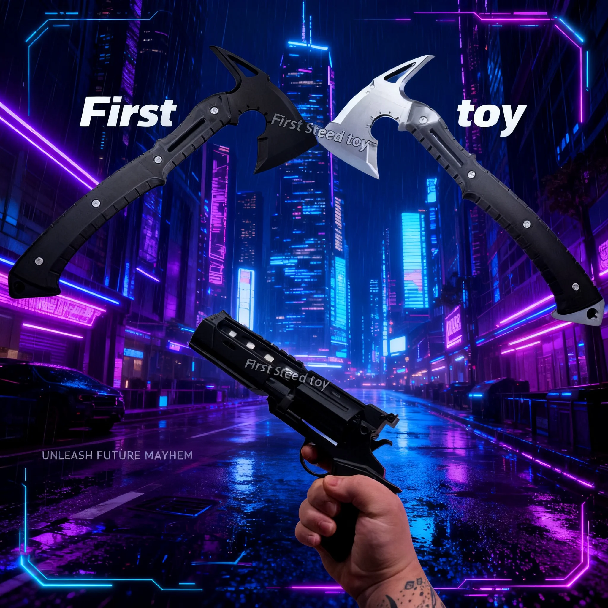 

3D Printing Leon Scott Kennedy Cosplay Axe Gun Prop Set New Plastic Horror Game Peripheral For Fans Adults Kids