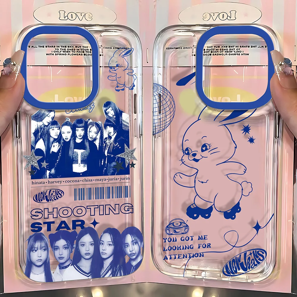 New K-Kpop Superstar J-Jeans Phone Case For iPhone 16 15 14 13 12 11 Mini Pro Max X XR XSMax 7 8 Plus Transparent Soft TPU Cover