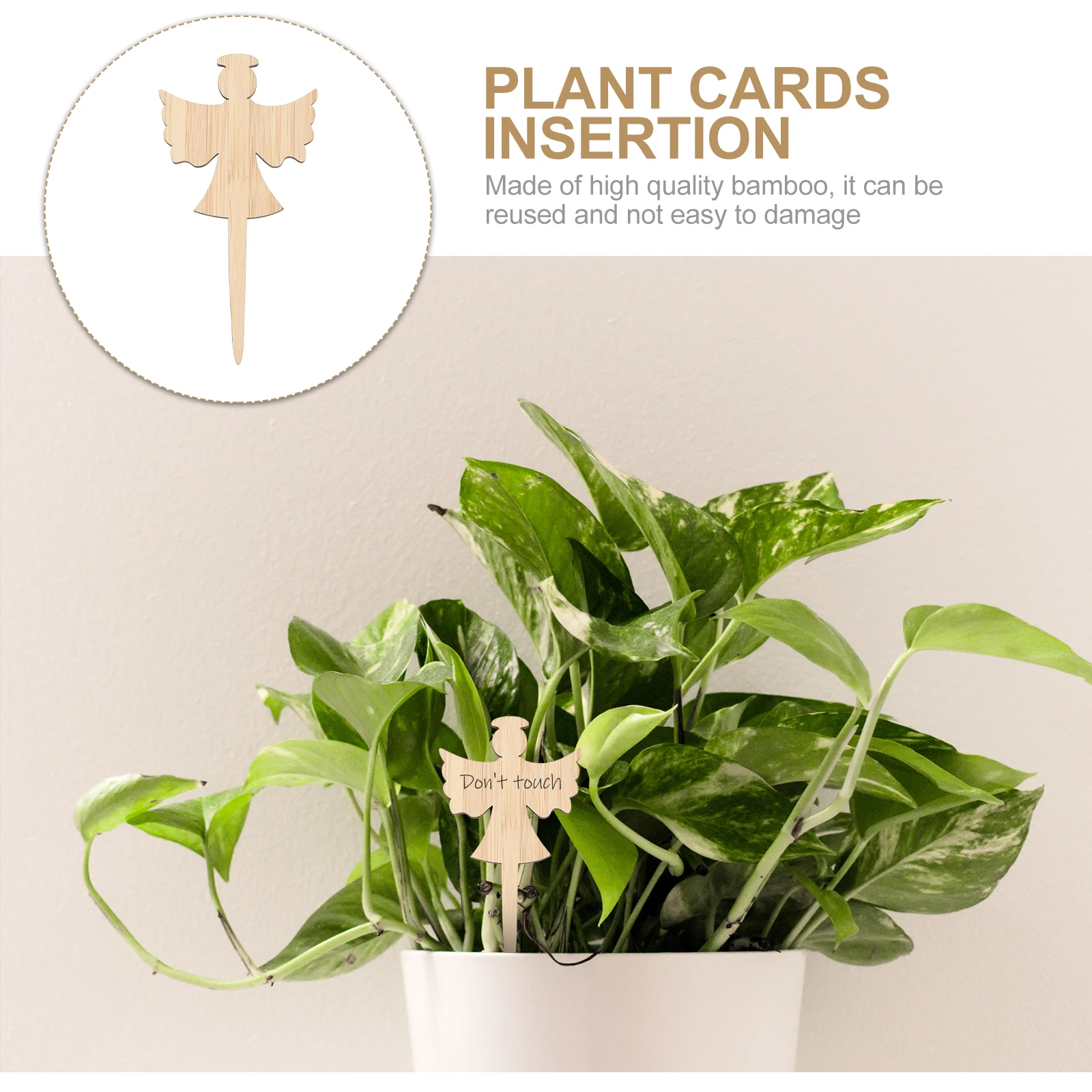 

20Pcs Garden Plants Tag Waterproof Bamboo Easy Insert Long Tags Plant Garden Label