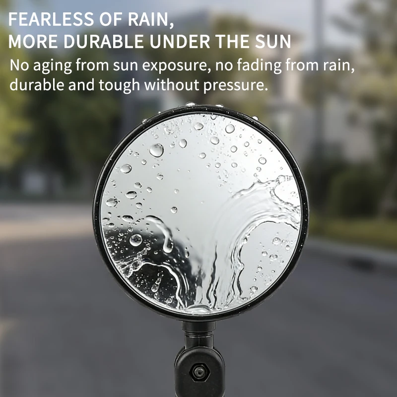 Motorcycle Mirror Handlebar Rearview Mirror End Side Rotation Adjustable for Bicycle Riding Cycling Mirror Universal image 5