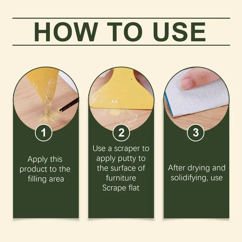 Wood Putty 150g Stainable Wood Crack Filler Wood Furniture Repair Kit Touch up Wood Putty Wood Caulking Filler for Repairing