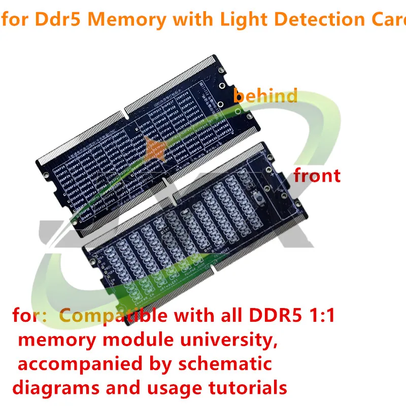 【1pcs】Ddr5 Memory with Light Detection Card, Tester for Memory Slot Detection, Laptop Repair Testing Tool