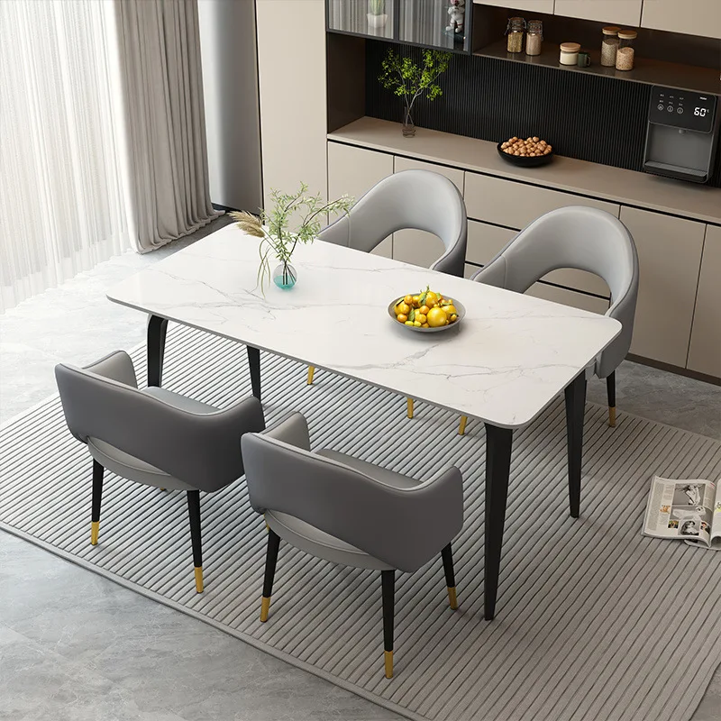 

PYJ New Home Backrest Light Luxury High-end Hotel Restaurant Chair Modern Simple Dining Table and Chair