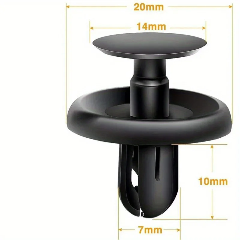 50Pcs For Lexus Toyota Car Engine Under Cover Push-Type Body Nylon Fender Rivet Fastener Clip