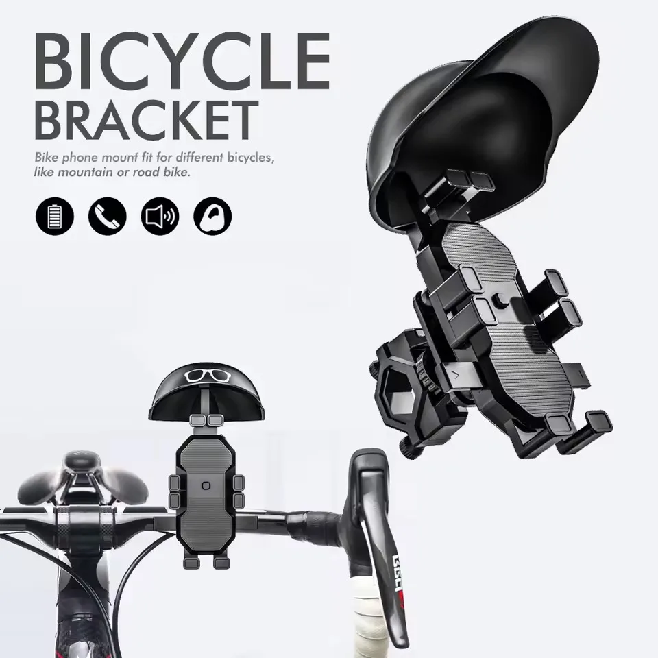 

Мотоциклетный велосипедный водонепроницаемый держатель для солнцезащитного козырька, велосипедный зонтик, кронштейн для телефона в виде осьминога, шлем, креативный мини-зонтик от солнца