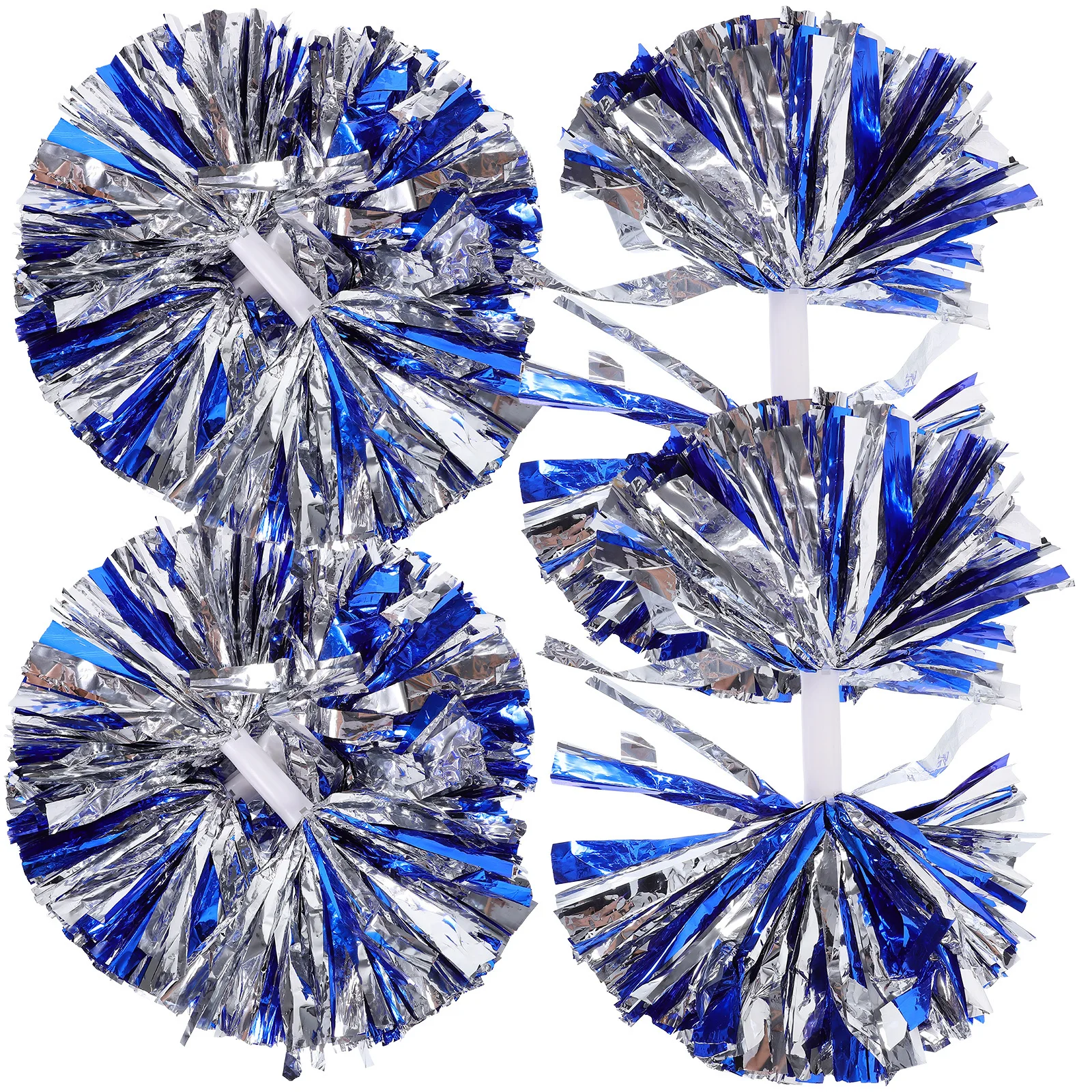 

6Pcs Cheerleader Pom Poms Durable Bright Colors Comfortable Grip Portable Props for Cheering Sports Festivals Parties Dance