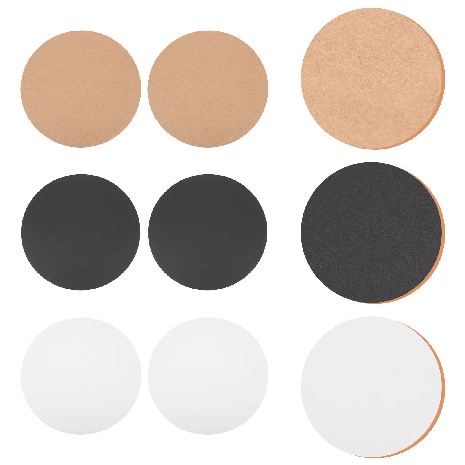 

60Pcs Round Kraft Paper Cards Black White Khaki DIY Drawing Painting Calligraphy Craft Supplies for Mandala Art Decoration