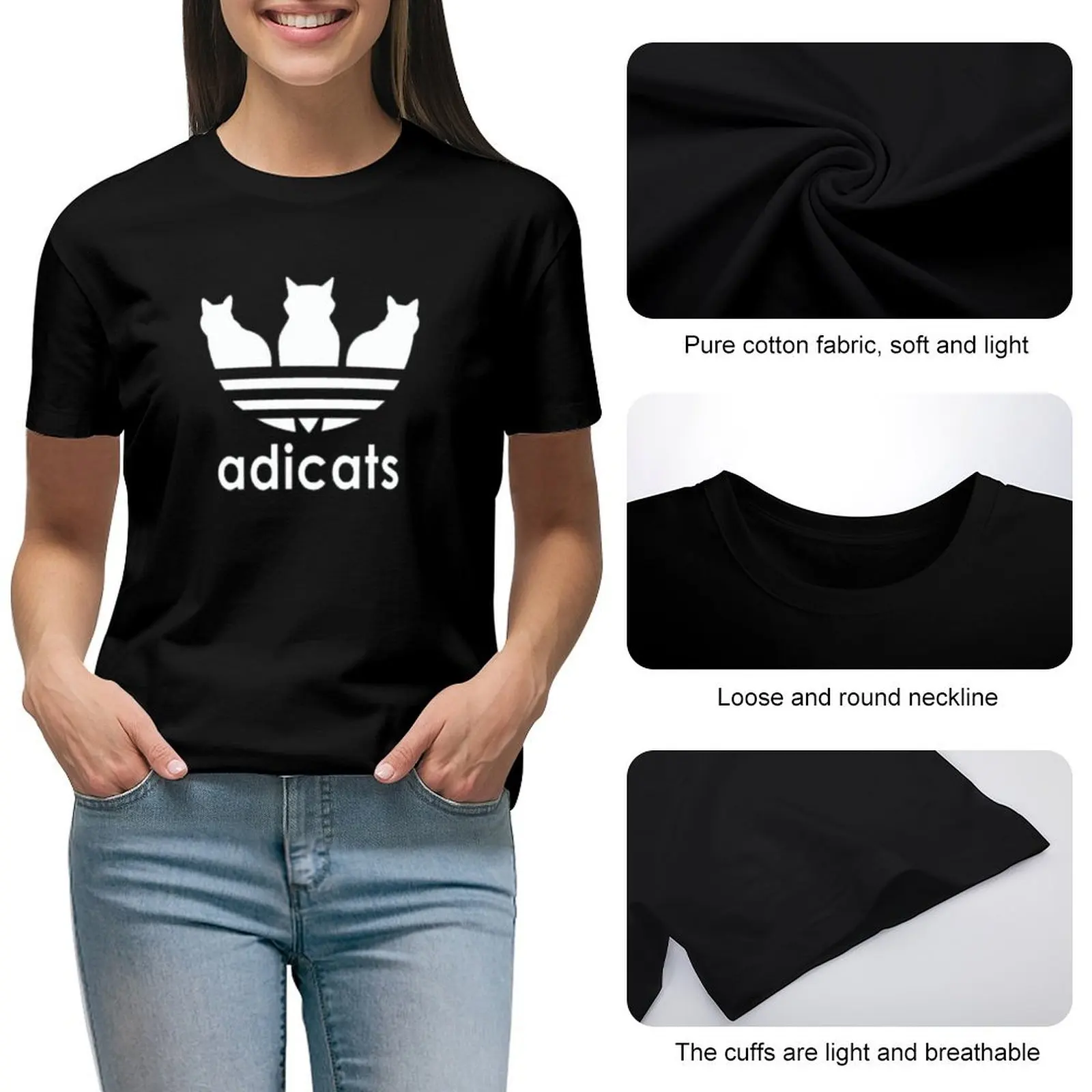 Adicats T-shirt Short sleeve tee cute clothes Women\'s summer blouses 2024