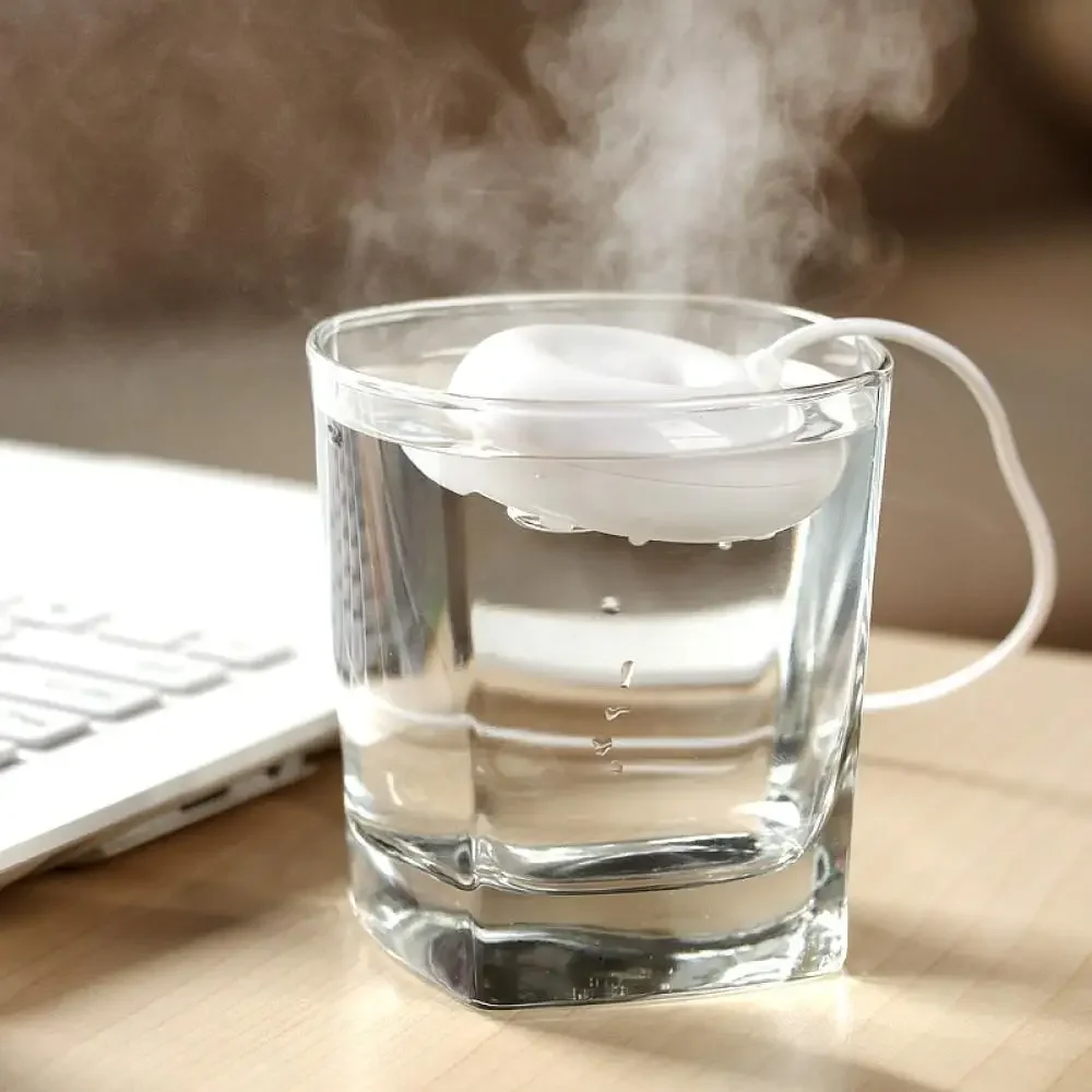 2026 Mini Donut Shaped USB Humidifier Negative Ion round Desktop Air Purifier Home Office Donut Steam Diffuser Mini Sprayer