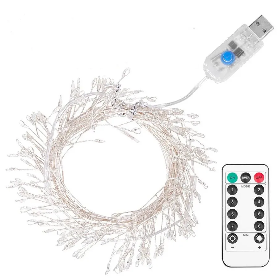 Holiday Lighting USB 3/6M LED Copper Wire String Lights Remote Control Fairy Garland Lights for Christmas Wedding New Year Party