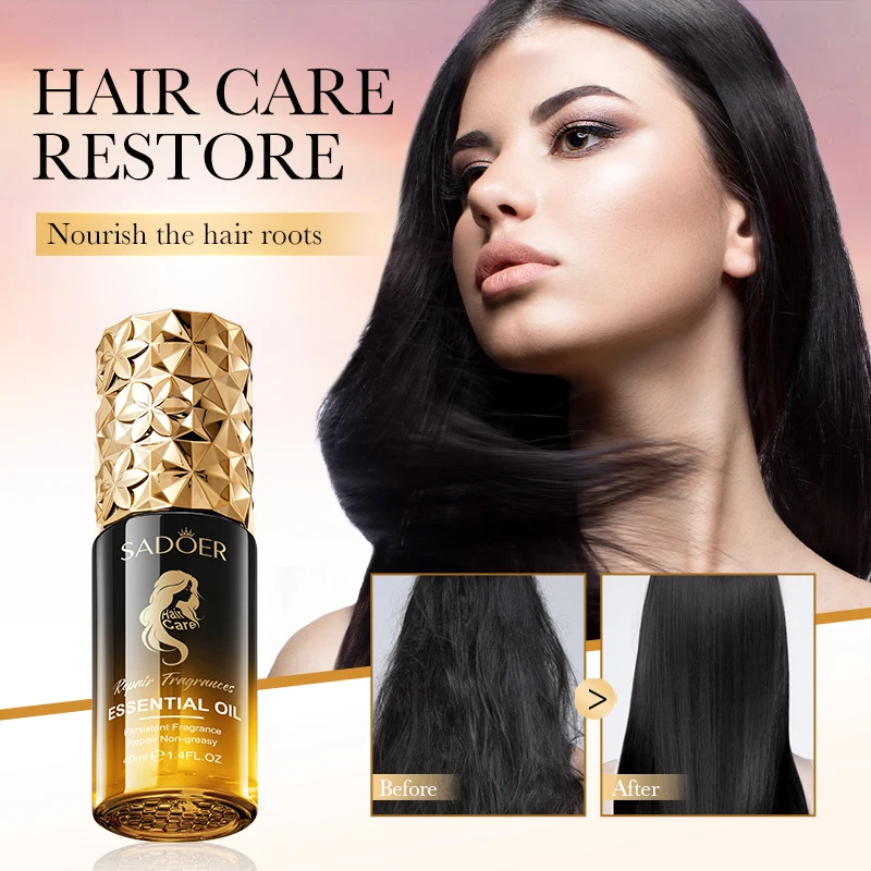 

SADOER Fragrance Hair Essence Hair Care Oil Repair Dry Damaged Hair Smooth Nourishing Moisturizing Treatments for Hair