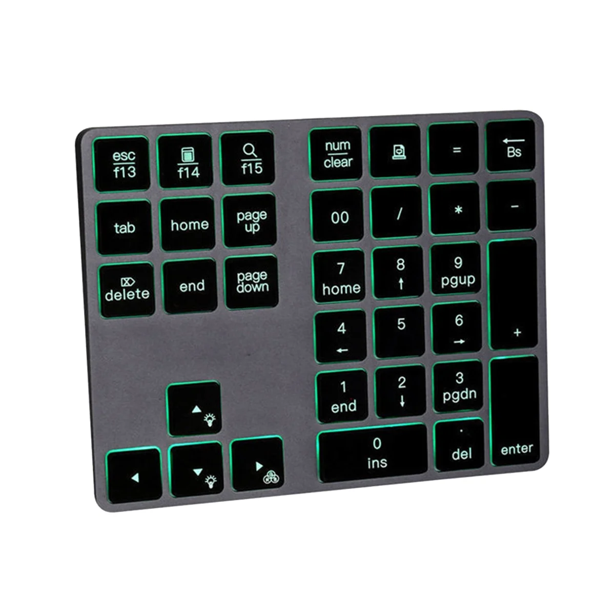 Backlight Bluetooth Numeric Keypad RGB Rechargeable 34 Keys Keypad Aluminum Numpad Keyboard for PC Laptop