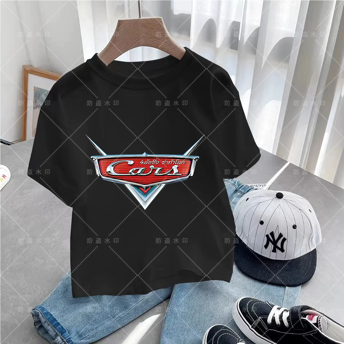 Disney Kids T-shirt Car Pixar Lightning McQueen cartoon Graphic Baby Girl Clothes Boy T-shirt Summer Kids T-shirt