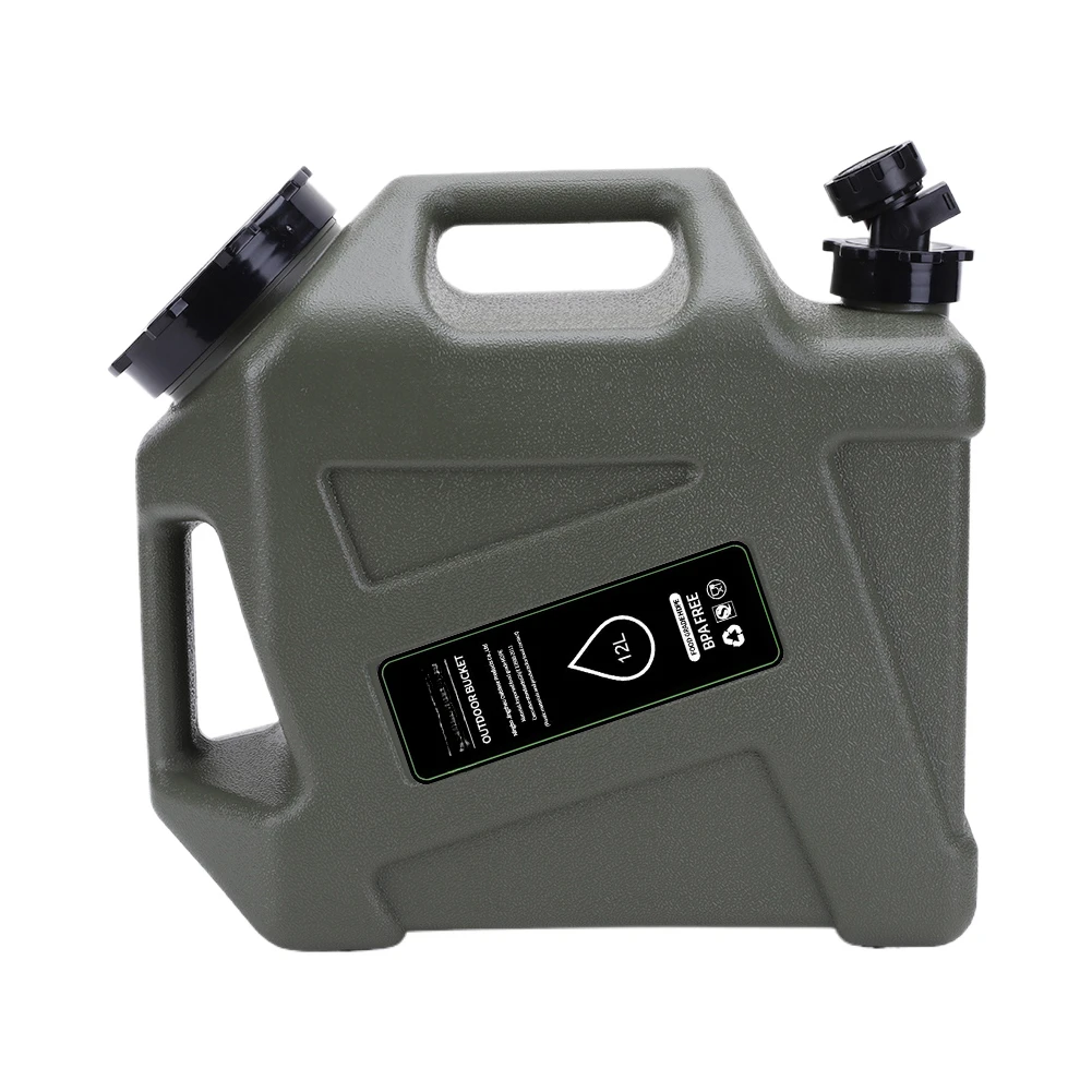 12L Camping Water Container Large Capacity Outdoor Water Bucket Portable Car Water Tank with Faucet for Camping Cooking Picnic